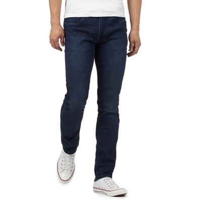 Big and tall blue mid wash skinny jeans